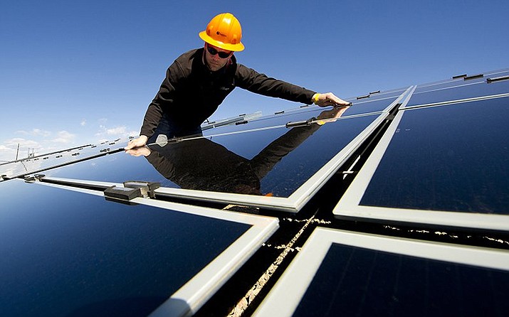 Proposition 127 would have required Arizona’s 16 regulated utilities to get 50 percent of their energy from renewable sources, such as wind and solar, by 2030. The ballot initiative survived a court challenge and confusion over language the Attorney General’s Office inserted into voter-education materials. (Brandon Quester Cronkite News)
