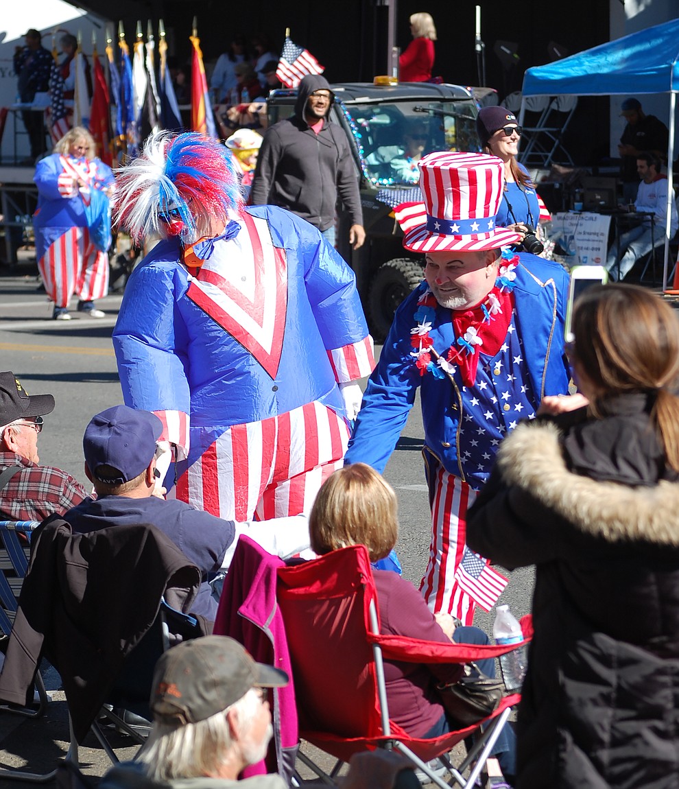 What's a parade without clowns? The 2018 Veterans Day Parade made its way around the courthouse plaza in downtown Prescott on Saturday, Nov. 10. (Tim Wiederaenders/Courier)