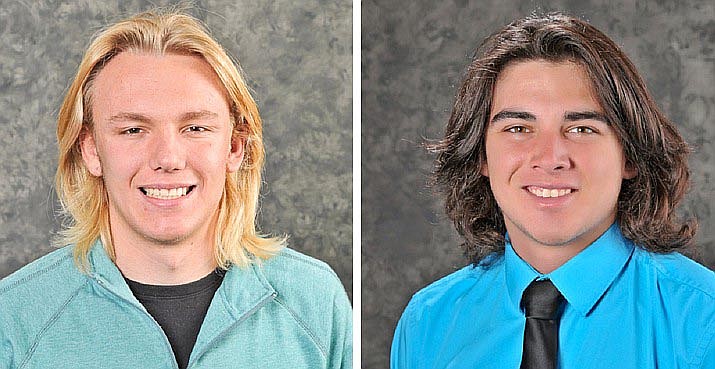 The deaths of 19-year-olds Gunner Bundrick, left, and Jake Morales have been ruled an accidental overdose of illicit drugs and fentanyl intoxication, according to a Yavapai County Medical Examiner report. Both men were 2017 graduates of Bradshaw Mountain High School, and heavily involved in athletics. (Courier file photos)