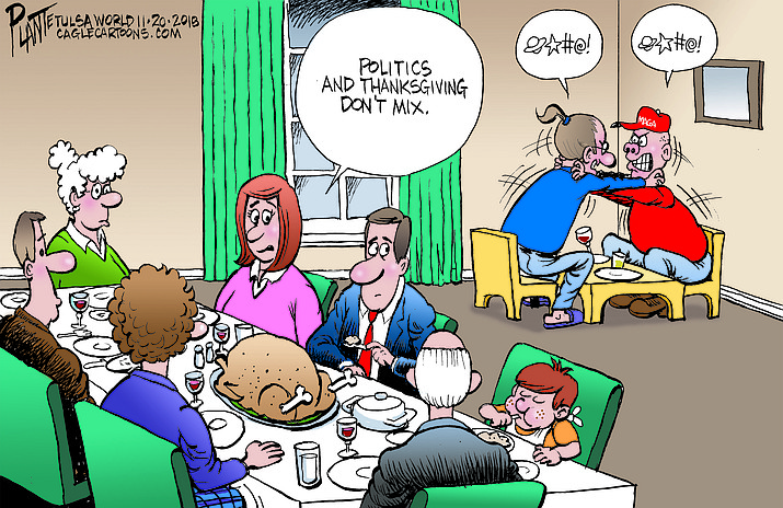 Happy Thanksgiving!  The Courier Cartoon commentary: Nov. 22