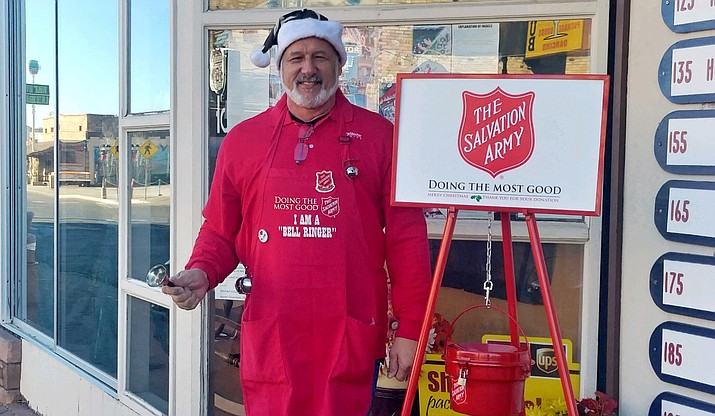 Michael Rioux rings a bell for the Salvation Army. (Submitted photo)