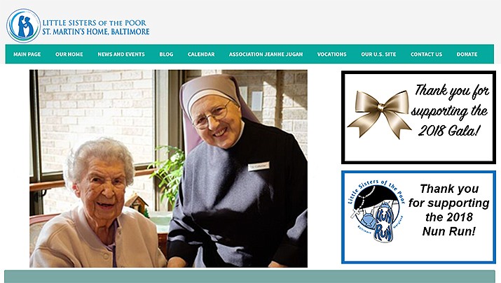 Nuns at the The Little Sisters of the Poor discovered that half the collected Christmas gifts for the order’s St. Martin’s Home hospice residents and employees were missing. (The Little Sisters of the Poor website screenshot)