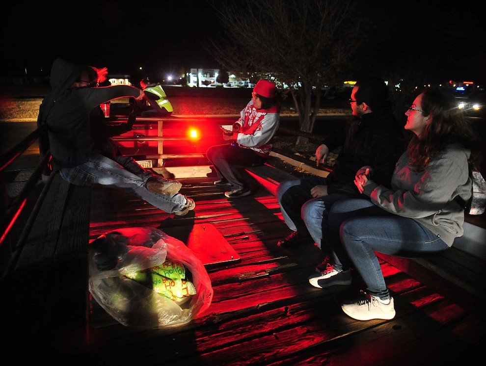 The Valley of Lights held their now annual stroll through Tuesday, Nov. 27, 2018 in Prescott Valley. The event allows people to walk through the display and for people to take their time seeing all the dsiplays while enjoying carolers and hot chocolate at various stops along the way. (Les Stukenberg/Courier).