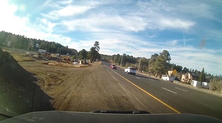 An AZDPS trooper stops a wrong-way driver on I-40 in Flagstaff Nov. 17.