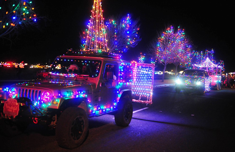 Prescott Valley holds their annual Festival of Lights Parade and Civic Center lighting Friday, Nov. 30, 2018. 52 entries traveled around the Prescott Valley Civic Center and Library. (Les Stukenberg/Courier).