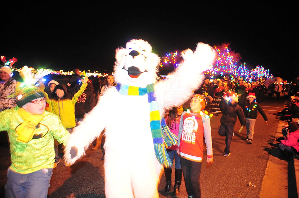 Prescott Valley holds their annual Festival of Lights Parade and Civic Center lighting Friday, Nov. 30, 2018. 52 entries traveled around the Prescott Valley Civic Center and Library. (Les Stukenberg/Courier).