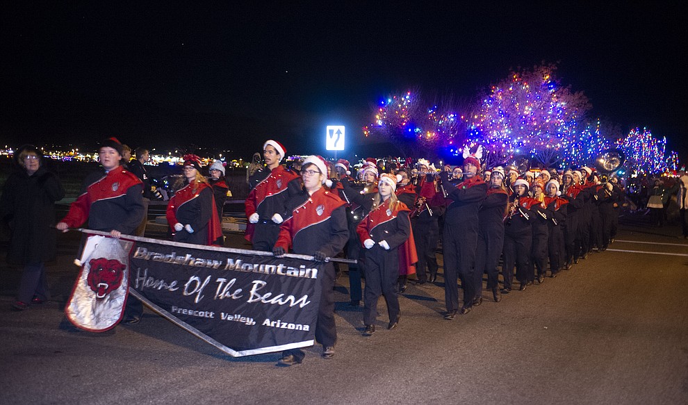Prescott Valley holds their annual Festival of Lights Parade and Civic Center lighting Friday, Nov. 30, 2018. 52 entries traveled around the Prescott Valley Civic Center and Library. (Les Stukenberg/Courier).