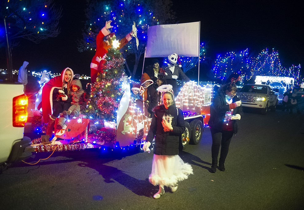 Prescott Valley holds their annual Festival of Lights Parade and Civic Center lighting Friday, Nov. 30, 2018. 52 entries traveled around the Prescott Valley Civic Center and Library. (Les Stukenberg/Courier).