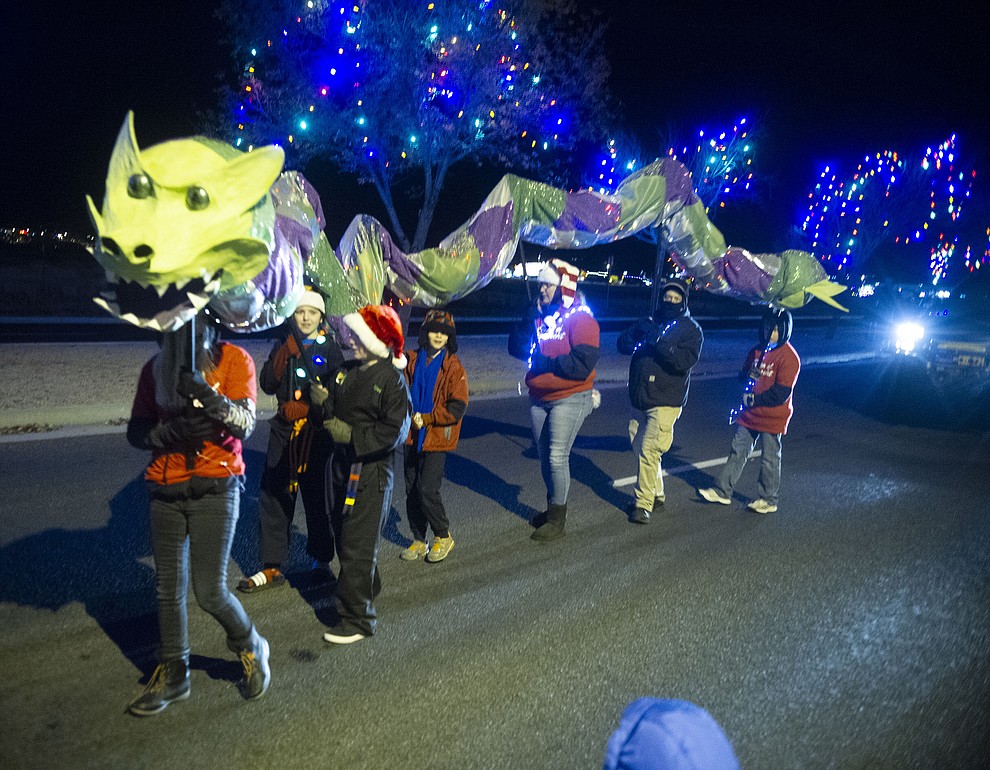Prescott Valley holds their annual Festival of Lights Parade and Civic Center lighting Friday, Nov. 30, 2018. 52 entries traveled around the Prescott Valley Civic Center and Library. (Les Stukenberg/Courier).