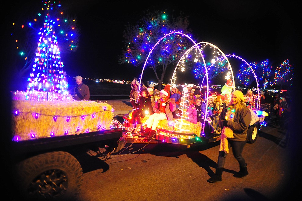 Prescott Valley holds their annual Festival of Lights Parade and Civic Center lighting Friday, Nov. 30, 2018. 52 entries traveled around the Prescott Valley Civic Center and Library. (Les Stukenberg/Courier).