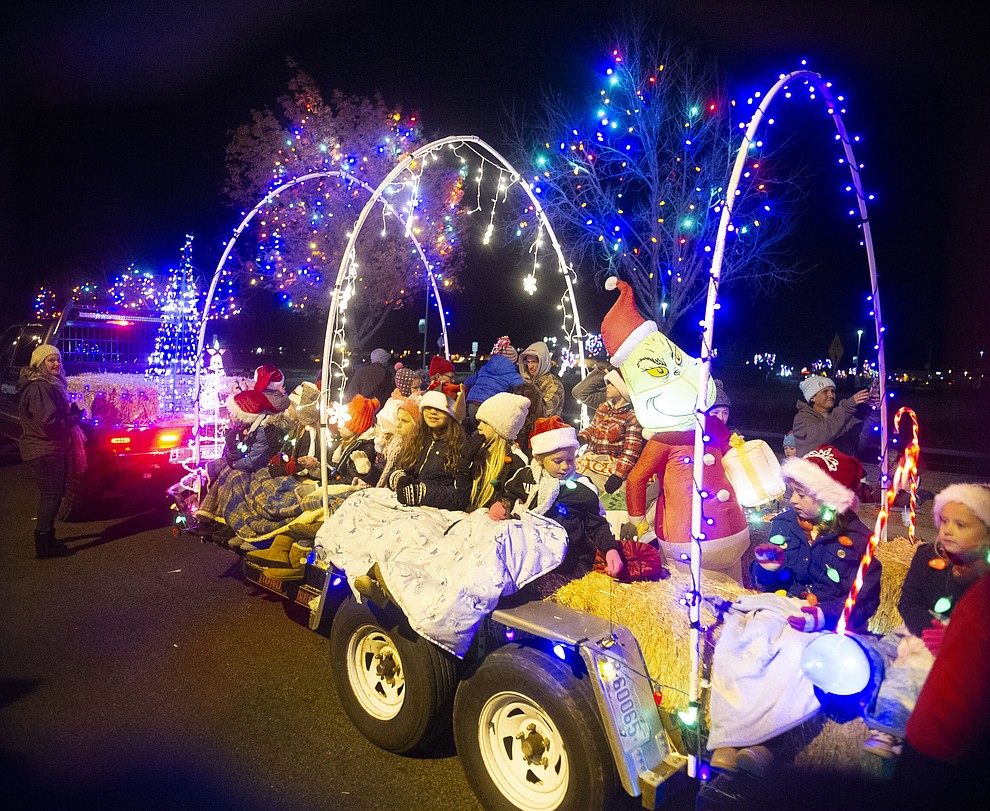 Prescott Valley holds their annual Festival of Lights Parade and Civic Center lighting Friday, Nov. 30, 2018. 52 entries traveled around the Prescott Valley Civic Center and Library. (Les Stukenberg/Courier).