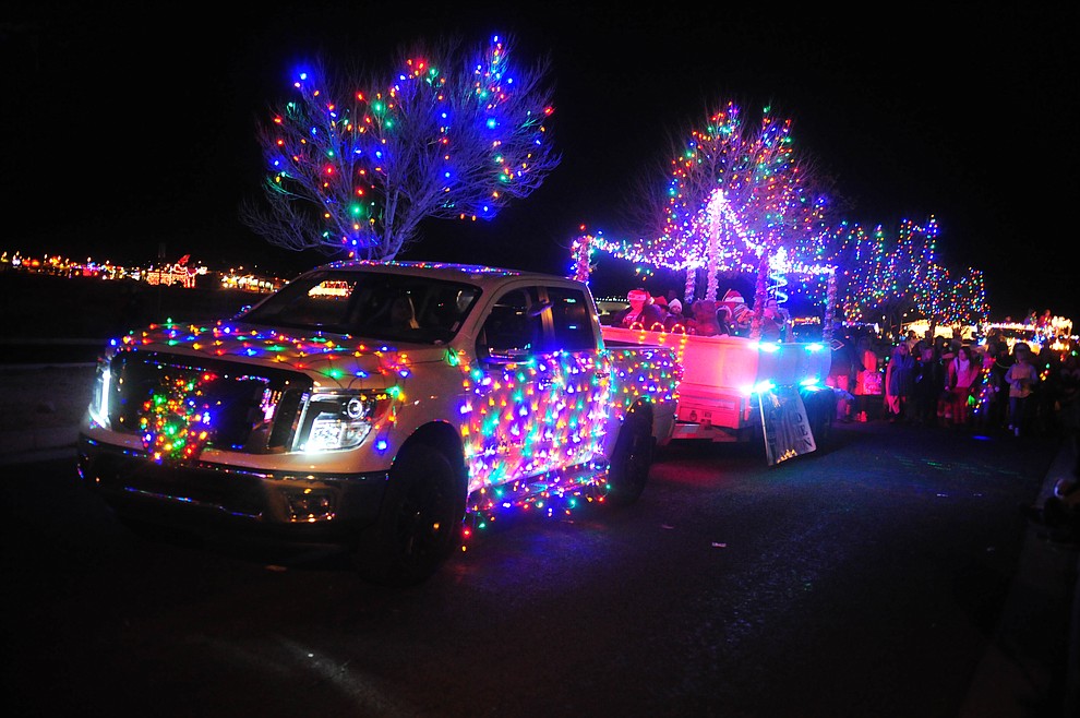 Prescott Valley holds their annual Festival of Lights Parade and Civic Center lighting Friday, Nov. 30, 2018. 52 entries traveled around the Prescott Valley Civic Center and Library. (Les Stukenberg/Courier).
