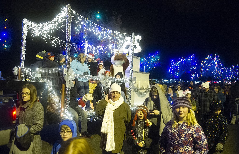 Prescott Valley holds their annual Festival of Lights Parade and Civic Center lighting Friday, Nov. 30, 2018. 52 entries traveled around the Prescott Valley Civic Center and Library. (Les Stukenberg/Courier).