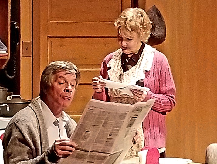 Kevin Nissen and Sandy Vernon in the Prescott Center for the Arts’ production of “A Christmas Story.” (Tina Blake/Courtesy)