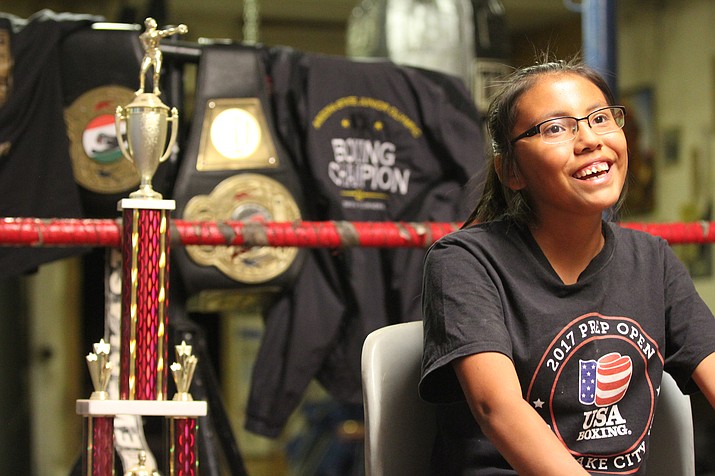 Mariah Bahe is the reigning Arizona State Junior Olympics champion and qualified for the 2018 Elite and Youth National Championships and Junior and Prep Open in Salt Lake City. (Photo by Isaac Colindres/Cronkite News)