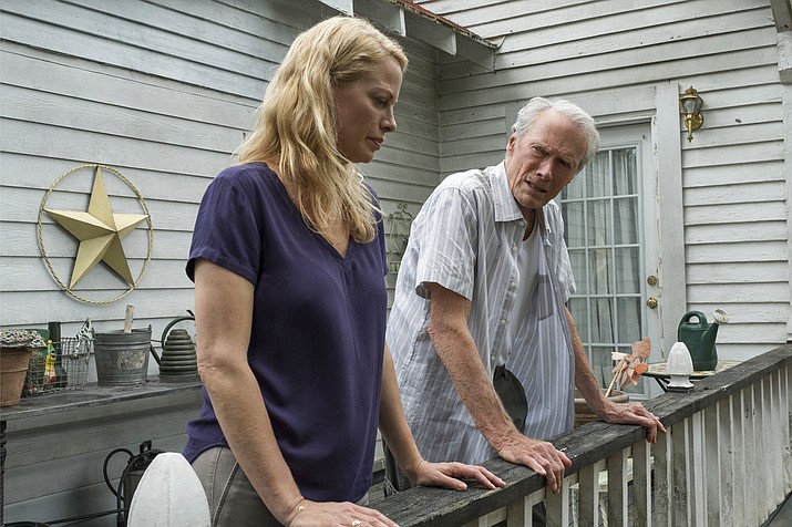 This image released by Warner Bros. Pictures shows Alison Eastwood, left, and Clint Eastwood in a scene from "The Mule." (Claire Folger/Warner Bros. Pictures via AP)