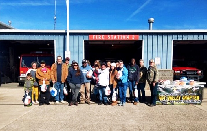 Williams Fire Department assists the National Wild Turkey Federation with its annual turkey give away. (Williams Volunteer Fire Department)