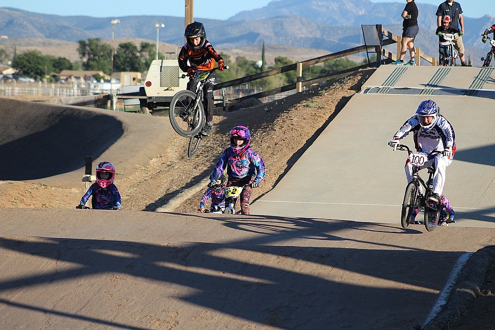June 18 - Riders of all ages showed up at the Mohave County Fairgrounds Monday for High Desert 66 BMX's Olympic Day.