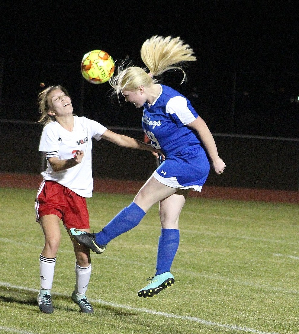 November 27 - Lee Williams won its second game of the season Tuesday night in a 13-2 rout of crosstown rival Kingman High. Mackenzie Cathey scored a school-record seven goals.