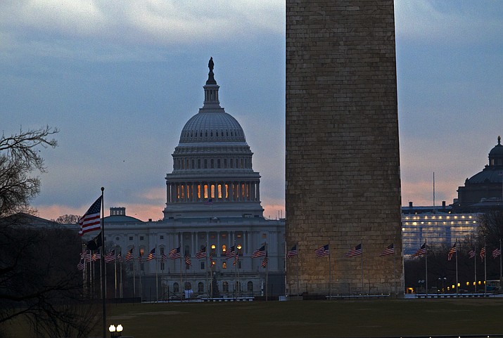 The U.S. Capitol is seen early in the morning in Washington, Tuesday, Jan. 1, 2019, as a partial government shutdown stretches into its third week. A high-stakes move to reopen the government will be the first big battle between Nancy Pelosi and President Donald Trump as Democrats come into control of the House. (Jose Luis Magana/AP)
