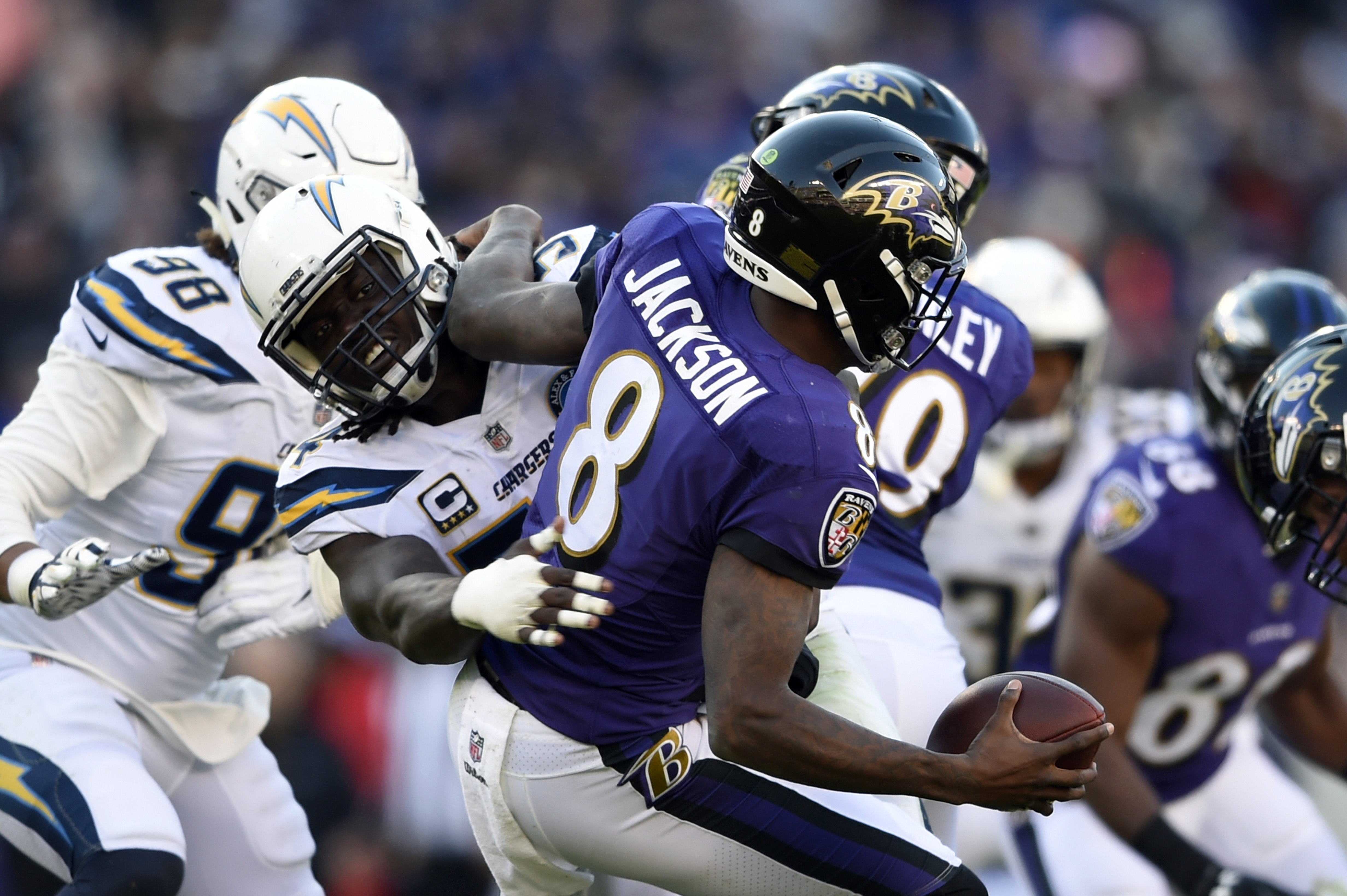Chargers hold off Jackson, Ravens 2317 in playoff opener The Daily