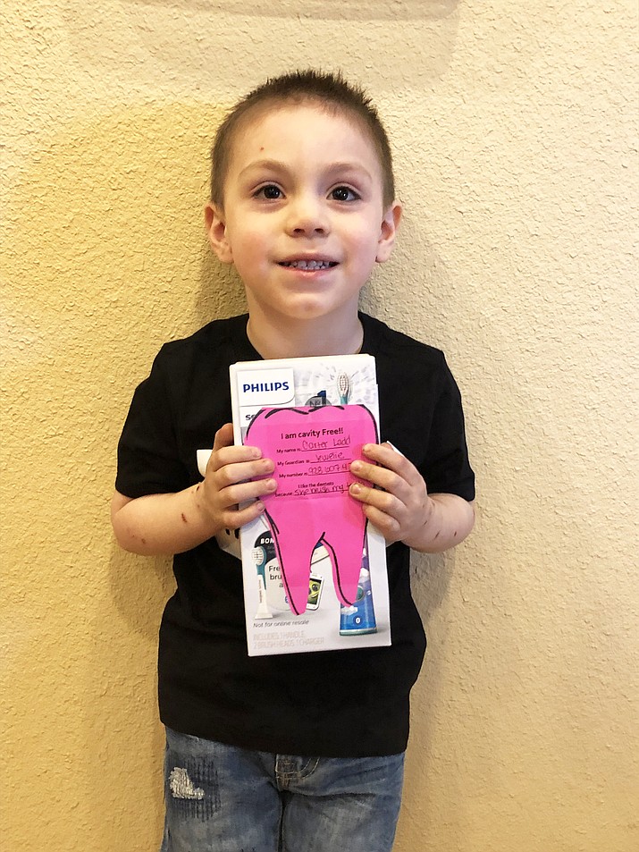 The No Cavity Club winner at Timberline Dental for the months of July through December is 3-year-old Carter Ladd of Williams. (Submitted photo)