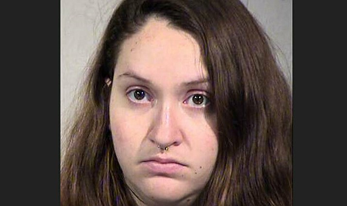 This undated photo provided by the Maricopa County Sheriff's Office shows Samantha Vivier. Vivier has been arrested on suspicion of unlawful disposal of human remains after her newborn baby was found dead inside a bathroom at an Amazon distribution center in southwest Phoenix on Jan. 16, 2019, police announced. (Courtesy of Maricopa County Sheriff's Office via AP)