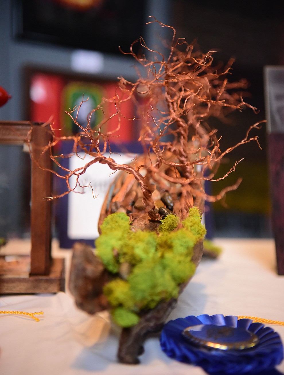 Three Trees in the mixed media category by Fabio Alldoli at the Prescott VA Veteran's Creative Arts Festival Wednesday, Feb. 13, 2019. 128 pieces are on display at the 25th annual show being held in Building 15, theatre. (Les Stukenberg/Courier).