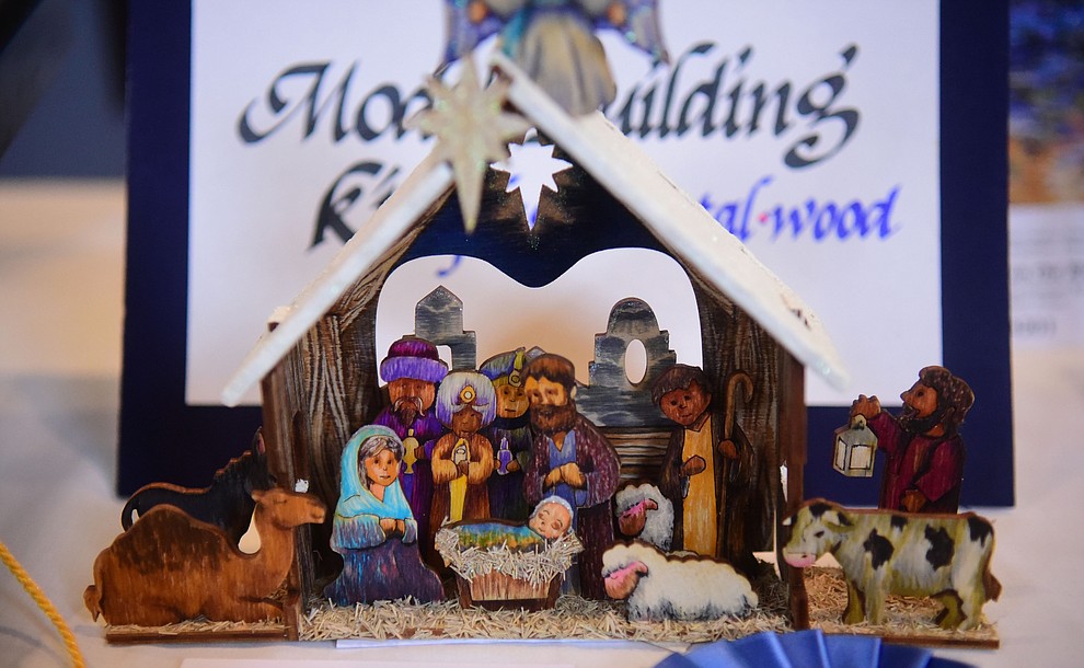 at the Prescott VA Veteran's Creative Arts Festival Wednesday, Feb. 13, 2019. 128 pieces are on display at the 25th annual show being held in Building 15, theatre. (Les Stukenberg/Courier).