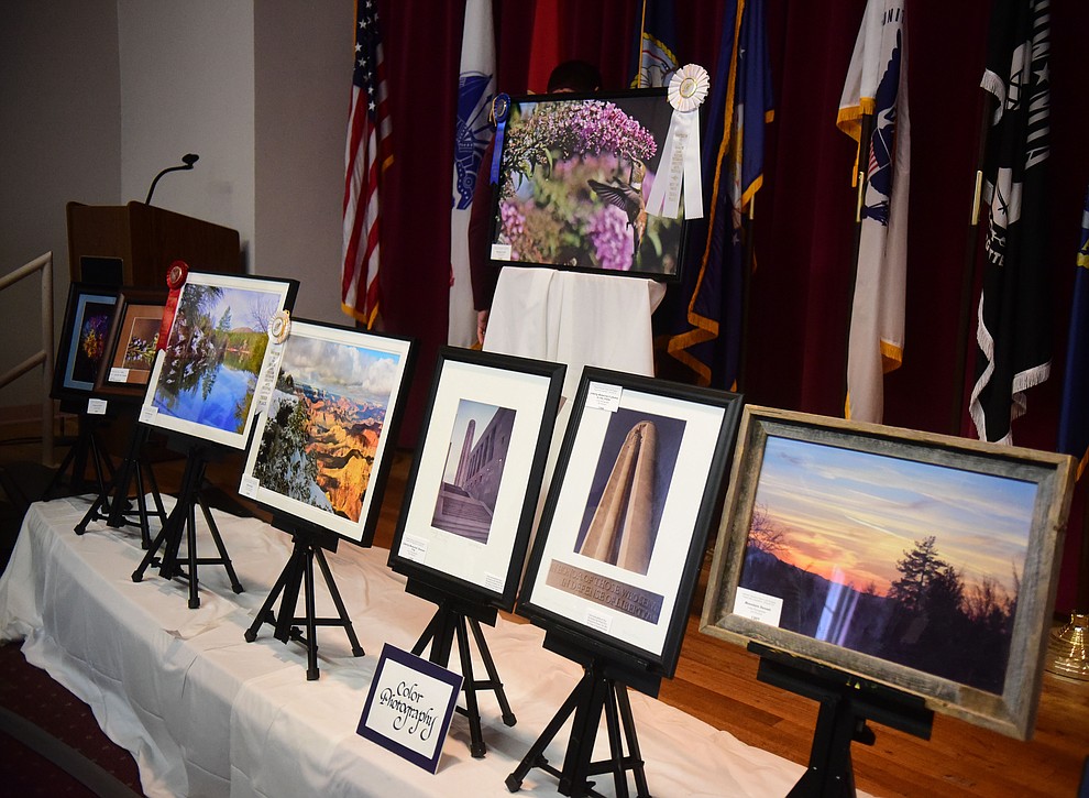 Color photography on display at the Prescott VA Veteran's Creative Arts Festival Wednesday, Feb. 13, 2019. 128 pieces are on display at the 25th annual show being held in Building 15, theatre. (Les Stukenberg/Courier).