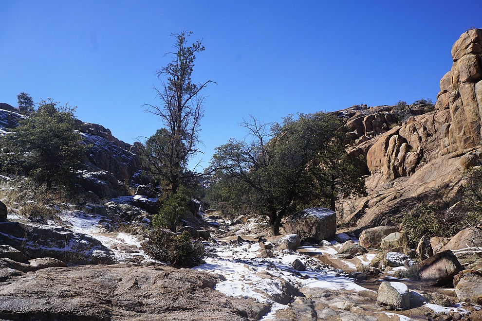 A new section of trail currently under construction as a part of the Storm Ranch Trails features sweeping views of the Granite Dells. The 0.2-mile trail will be called ÒYabba Dabba ViewÓ because of its resemblance to Bedrock City in the popular Flintstones cartoon. (Cindy Barks/Courier)