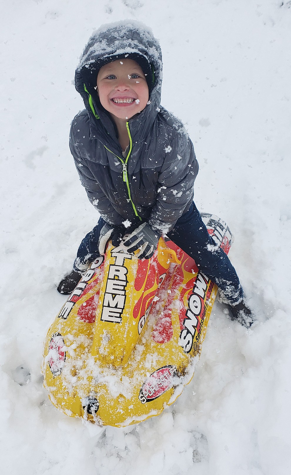 Liam Reed sledding (Brandy Reed)