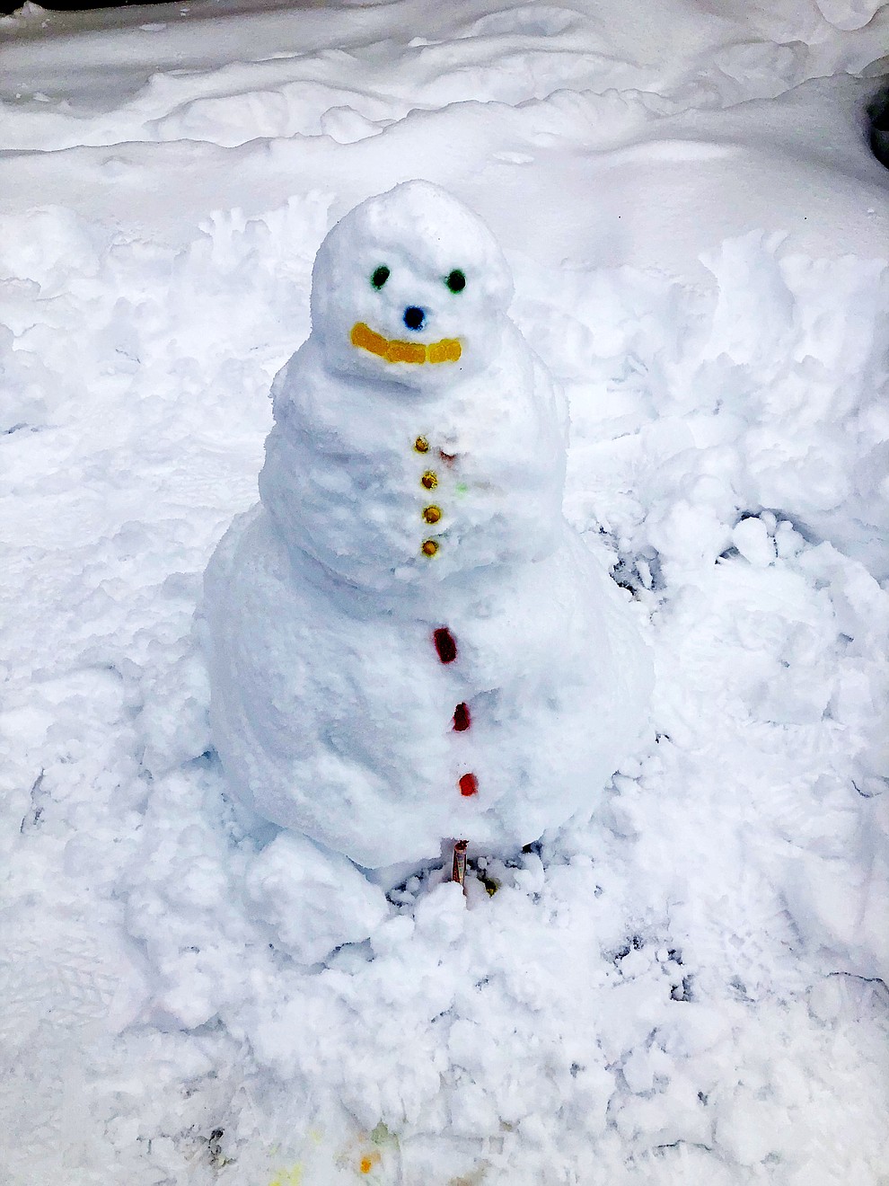 Baby snowman in Prescott Valley by Melissa Donovan