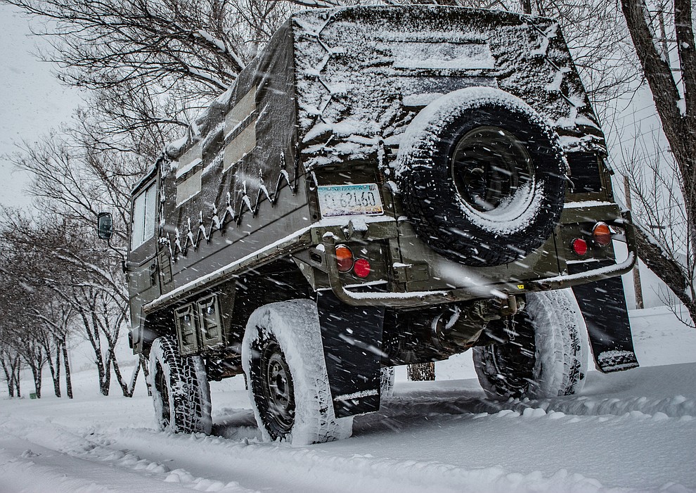 Here's some pictures I got out on the town with my truck, the Pinzgauer, last night and this morning! (Lucas Reed)