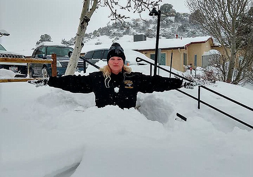 Photo of the nurse practitioner, Allison Vallejo up at Mingus Mountain Academy (Samantha Black)