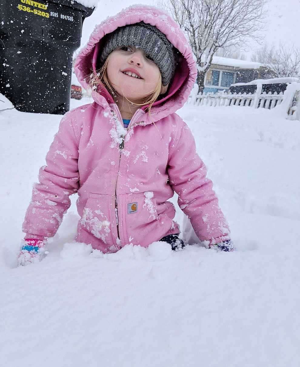 About noon on Thursday, waist deep in the middle of our road by Kelsey Ball