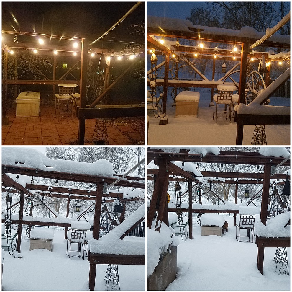 These pictures were taken from last evening to this afternoon. .