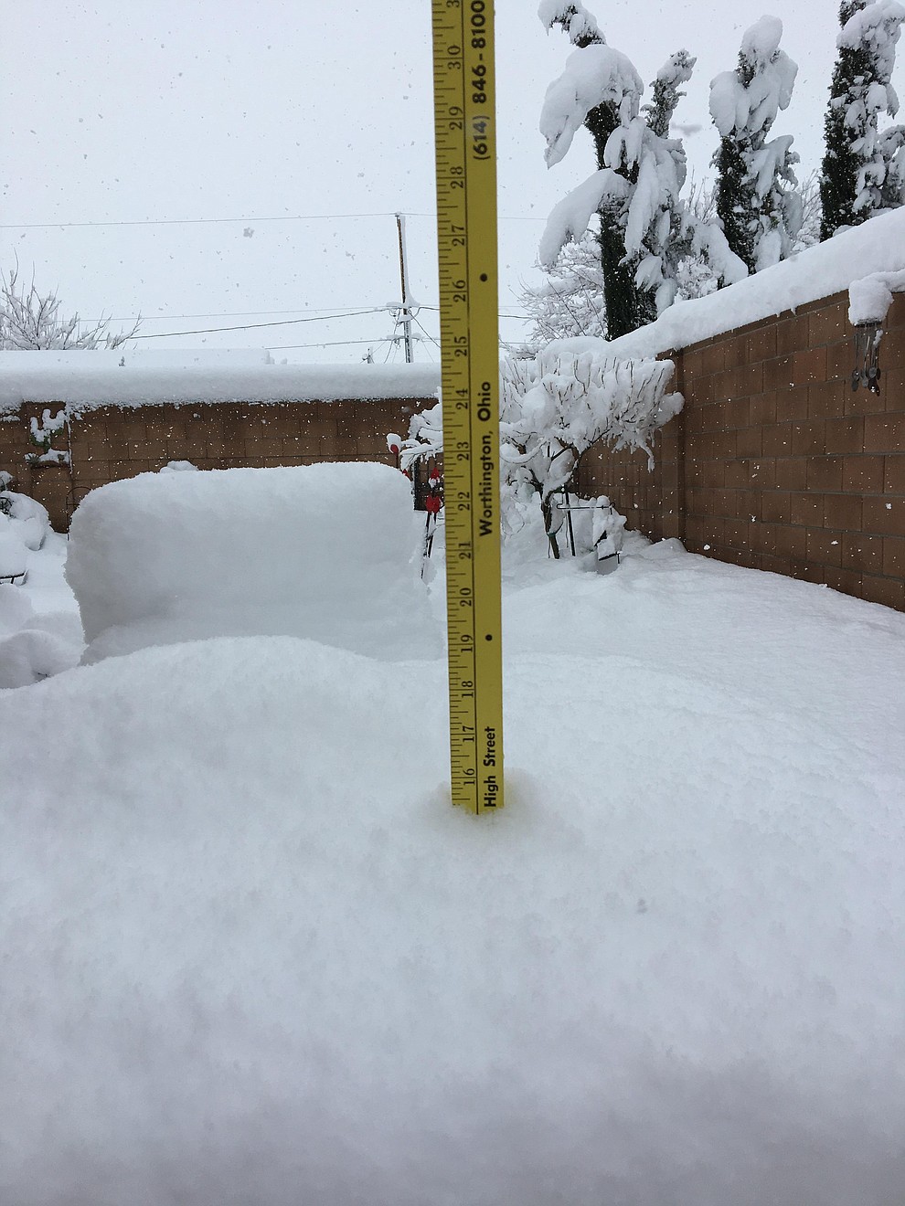 North Apache Street measures 15.5 inches. (Photo submitted by Nancy Ward)