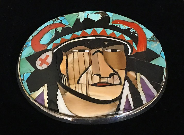 The rare inlay portrait belt buckle by Danny Romero is more art piece than wearable art – though for the right collector with the right special occasion, it may warrant being taken from its shadowbox.