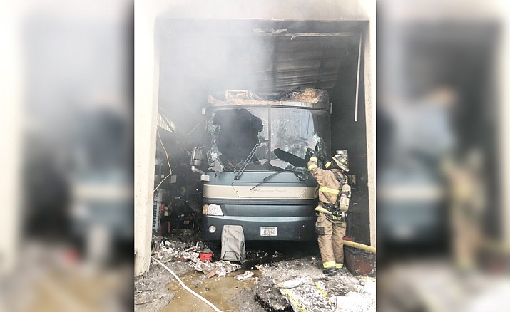 Firefighters managed to keep a garage fire that started inside an RV from burning down the rest of a Prescott home Sunday, March 3.