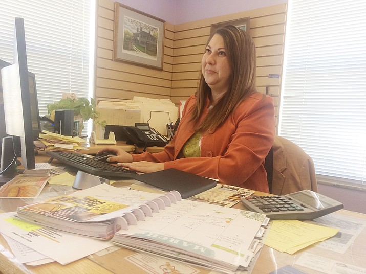 Lorette Brashear, executive director for the Chino Valley Area Chamber of Commerce, hard at work putting events together. (Jason Wheeler/Review)