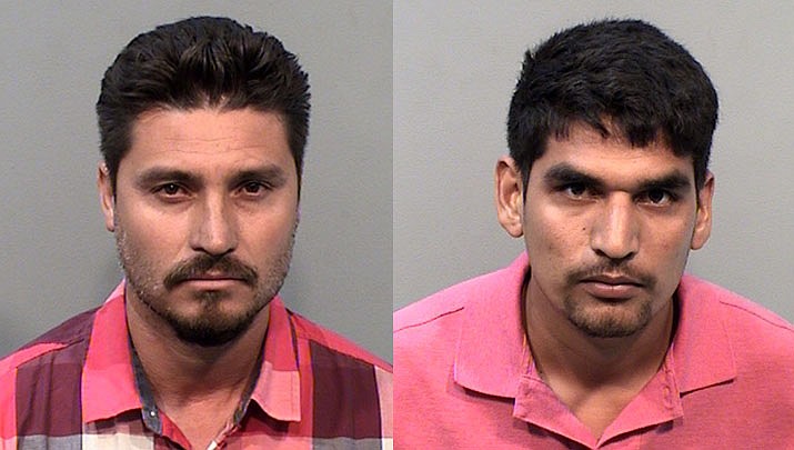Alberto Vasquez, 26, and Patricio Quintero, 23, were arrested March 21 after a traffic stop by Prescott Valley Police officers, who found 52 pounds of meth in the vehicle. (PVPD/Courtesy images)