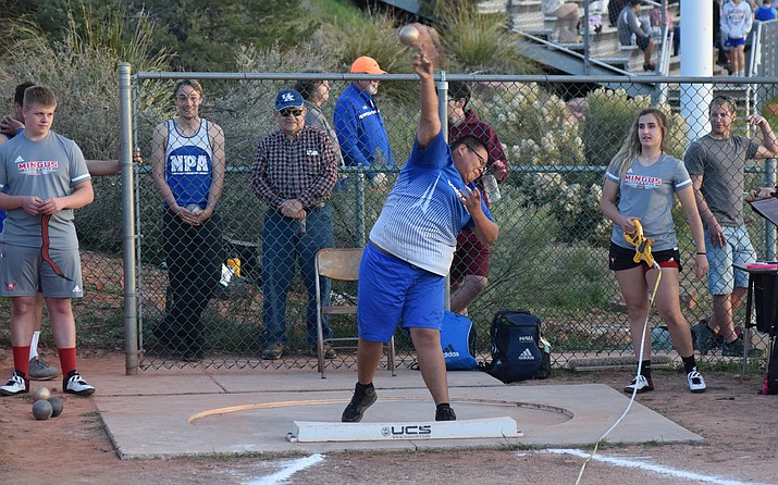 Camp Verde senior Damian Wathogame tallied at PR in the discus at the Sentinel Invitational last week. VVN/James Kelley