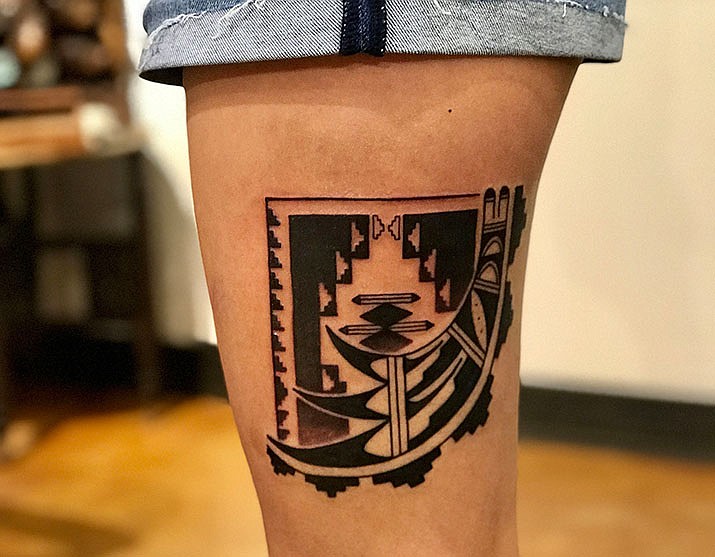 Tattoo art by Landis Bahe whose work will be featured in the Smoki Museum’s Contemporary Native Arts Festival. (Landis Bahe/Courtesy)