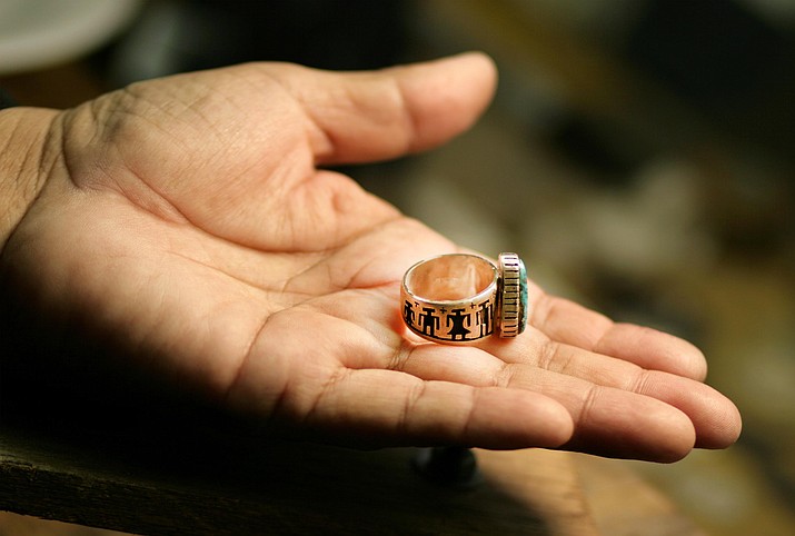 A member of the Yavapai-Apache Nation, Jerry Whagado learned silversmithing on the Hopi reservation before he returned to the Nation’s Middle Verde community about 25 years ago. VVN/Bill Helm