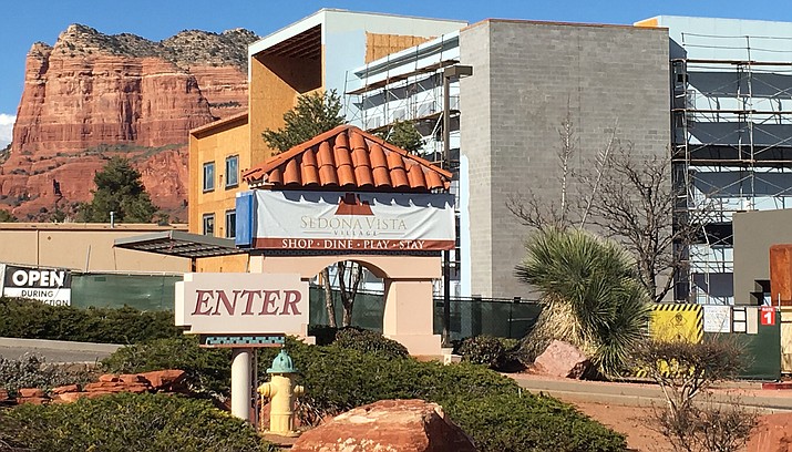 The former Village of Oak Creek Outlet Mall is being transformed into a hotel/retail complex as Sedona Vista Village.