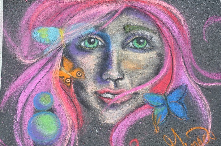 Create a chalk drawing at the 11th annual Chalk It Up! event, which benefits West Yavapai Guidance Clinic programs. (Susan Crutcher/Courtesy)