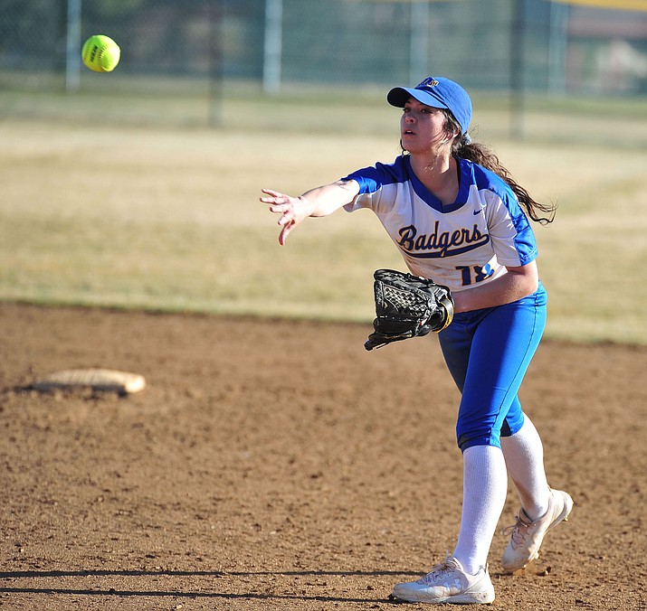Prescott’s Tessa Eppele went 3 for 4 with a three-run triple and an RBI single in Friday’s game. (Les Stukenberg/Courier file)