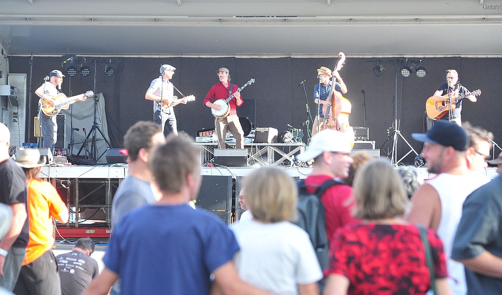 The Haymarket Squares perform at the Whiskey Off Road in Prescott Saturday, April 27. (Les Stukenberg/Courier)