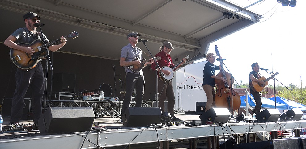 The Haymarket Squares perform at the Whiskey Off Road in Prescott Saturday, April 27. (Les Stukenberg/Courier)